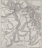 The Blue Mountains District. The Blue Mountains. Australia 1890 old map