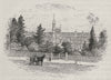 Grammar School. Geelong. Australia 1890 old antique vintage print picture