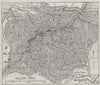 Map showing Road from Springfield to the West Coast. New Zealand 1890 old