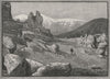 Castle Hill. Springfield/West Coast. New Zealand 1890 old antique print