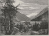 The Bealey River, North Branch. Springfield/West Coast. New Zealand 1890 print