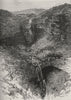 The Wentworth Falls. Bathurst. Australia 1890 old antique print picture