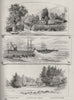 Mount Peel; Breakwater, Timaru & Waimate Station. New Zealand 1890 old print