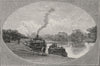 The River Darling at Bourke. The Murray river basin. Australia 1890 old print