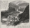 A Backwater at Mannum. The Murray river basin. Australia 1890 old print
