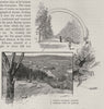 Public Gardens, Albury and distant view of Albury. Australia 1890 old print