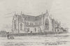 Anglican Cathedral, Goulburn. Australia 1890 old antique vintage print picture