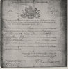 Facsimile (Reduced) of a Certificate of Freedom. Australia 1890 old print