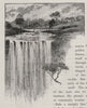 The Wannon Falls. Victoria. Australia 1890 old antique vintage print picture