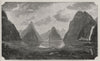Another Bit of Milford Sound. The West Coast Sounds. New Zealand 1890 print