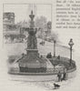 Charing Cross Fountain. Sandhurst. Australia 1890 old antique print picture