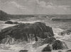 Broken Water, Lorne. Lorne. Australia 1890 old antique vintage print picture