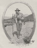 A Swagsman. Australia 1890 old antique vintage print picture