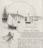 A Regatta, Sydney Harbour. Sydney. Australia 1890 old antique print picture
