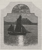 Garden Island by Moonlight. Sydney. Australia 1890 old antique print picture