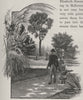 In the Botanical Gardens. Melbourne. Australia 1890 old antique print picture