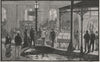 A Melbourne Gutter in Earlier Days. Melbourne. Australia 1890 old print