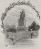 Burke and Wills Monument. Melbourne. Australia 1890 old antique print picture