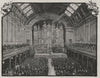 Interior of the Town Hall. Melbourne. Australia 1890 old antique print picture
