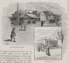 The Old Law Courts; The Mint. Melbourne. Australia 1890 antique print