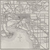 Map of Greater Melbourne. Melbourne. Australia 1890 old antique plan chart