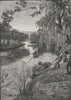 On the Yarra Yarra. Melbourne. Australia 1890 old antique print picture