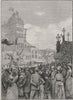 Eight Hours a Day Procession passing the Town Hall. Melbourne. Australia 1890