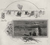 The Drive, Albert Park; The Lake by Moonlight. Melbourne. Australia 1890 print