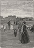 The Pier and Esplanade, St Kilda. Melbourne. Australia 1890 old antique print