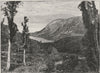 Lake Tarawera before the Eruption. New Zealand 1890 old antique print picture