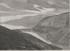 Lake Tarawera after the Eruption. New Zealand 1890 old antique print picture