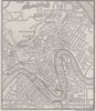 Map of Brisbane. Brisbane. Australia 1890 old antique vintage plan chart
