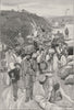 A Gold Rush. Gold. Australia 1890 antique vintage print picture