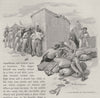 A Post-office at the Diggings. Gold. Australia 1890 antique print picture