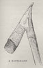 A Battle Axe. New Guinea 1890 old antique vintage print picture