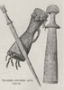 Wooden Sword and Drum. New Guinea 1890 old antique vintage print picture