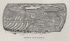 Native War Shield. New Guinea 1890 old antique vintage print picture