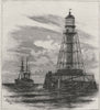 Port Adelaide Lighthouse. Adelaide. Australia 1890 old antique print picture