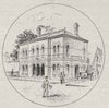 The Post Office. Ballarat. Australia 1890 old antique vintage print picture
