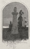 Monument to diggers who were killed. The Eureka stockade. Australia 1890 print