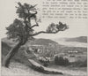 The High School, from Roslyn. Dunedin. New Zealand 1890 old antique print