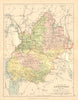 COUNTY LONGFORD. Antique county map. Leinster. Ireland. BARTHOLOMEW c1902