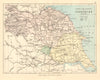 YORKSHIRE NORTH & EAST RIDINGS. County map. Railways constituencies. PHILIP 1884
