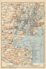 NEW YORK CITY Metro area. Brooklyn Newark Jersey City. BAEDEKER 1904 old map