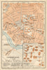 CAMBRIDGE, Massachusetts town city plan. Inset Harvard University 1904 old map