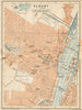 ALBANY antique town city plan. New York State. BAEDEKER 1904 old map