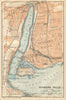 NIAGARA FALLS antique town city plan. New York State. BAEDEKER 1904 old map