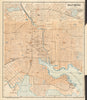 BALTIMORE antique town city plan. Maryland. BAEDEKER 1904 old map