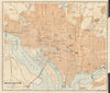 WASHINGTON DC antique town city plan. BAEDEKER 1904 old map chart