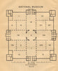 NATIONAL MUSEUM floorplan Washington DC Smithsonian Institution. SMALL 1904 map